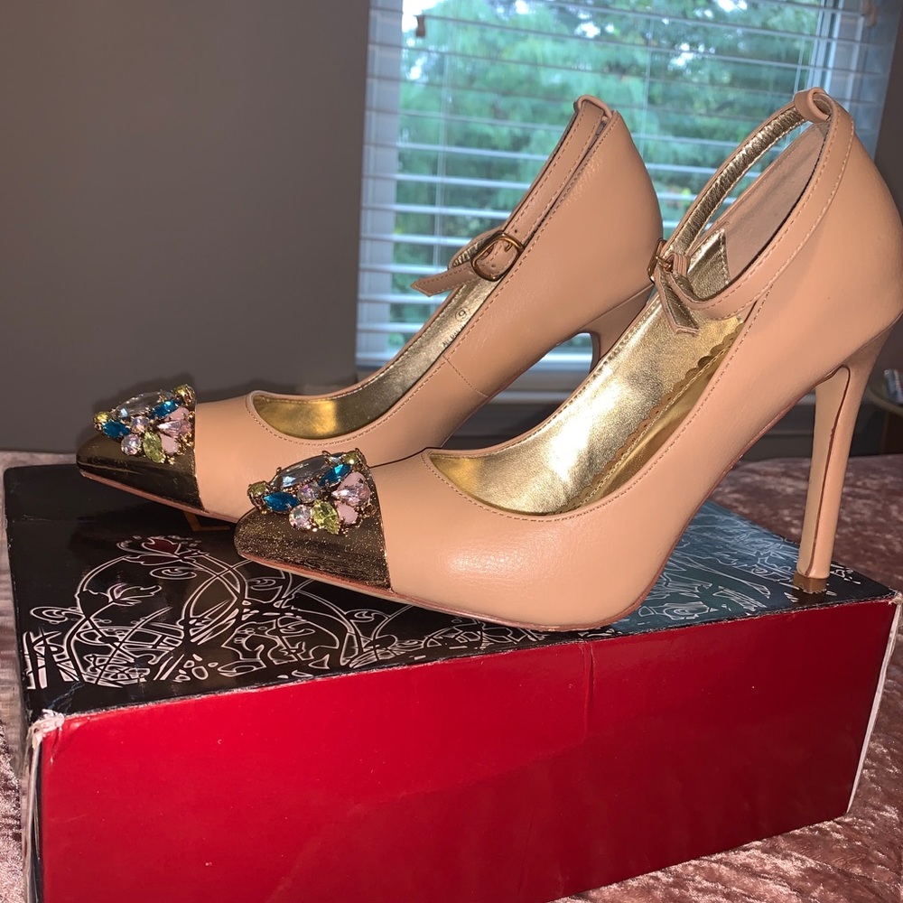 Liliana Jeweled Toe Heels